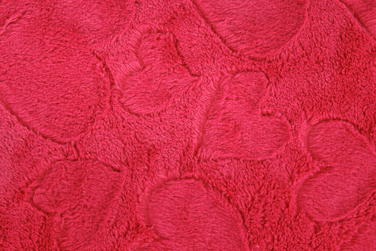 Tela de peluche corazón 9021