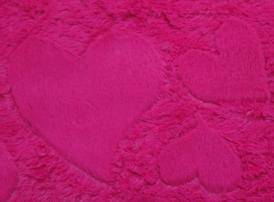 Tela de peluche corazón 9021