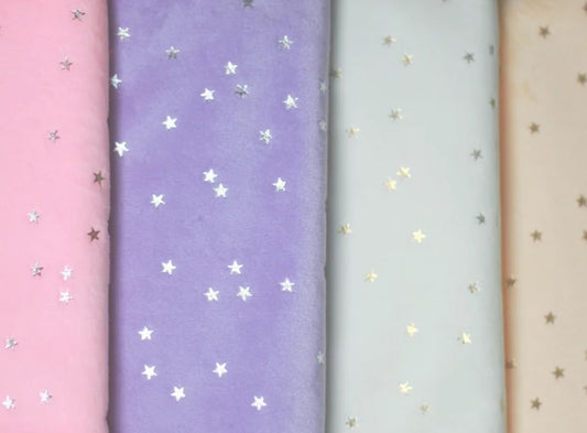 Tela de peluche microvelboa estrellas 1.5 mm 9068