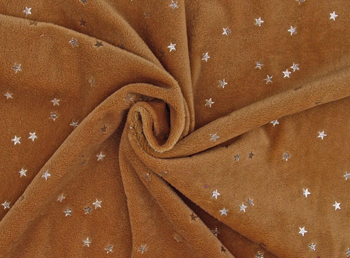 Tela de peluche microvelboa estrellas 1.5 mm 9068