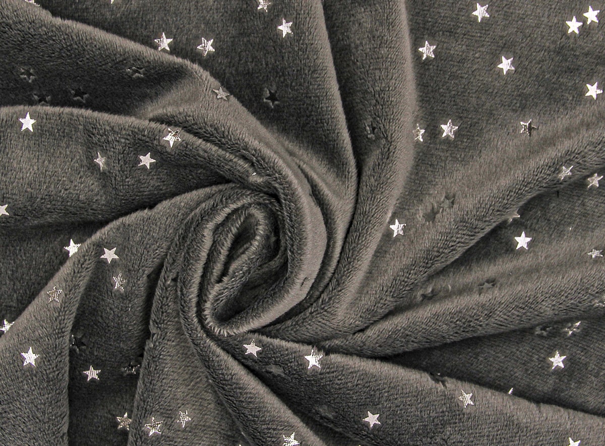 Tela de peluche microvelboa estrellas 1.5 mm 9068