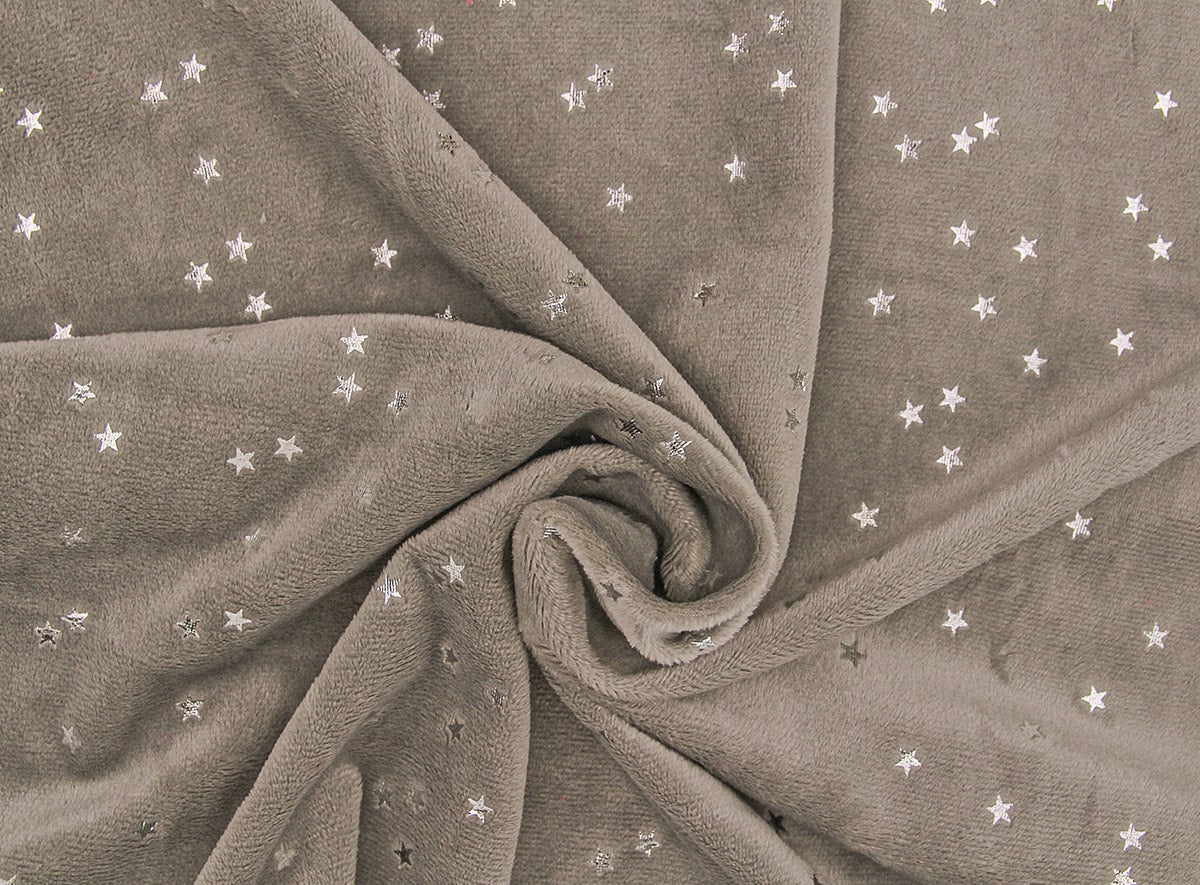 Tela de peluche microvelboa estrellas 1.5 mm 9068