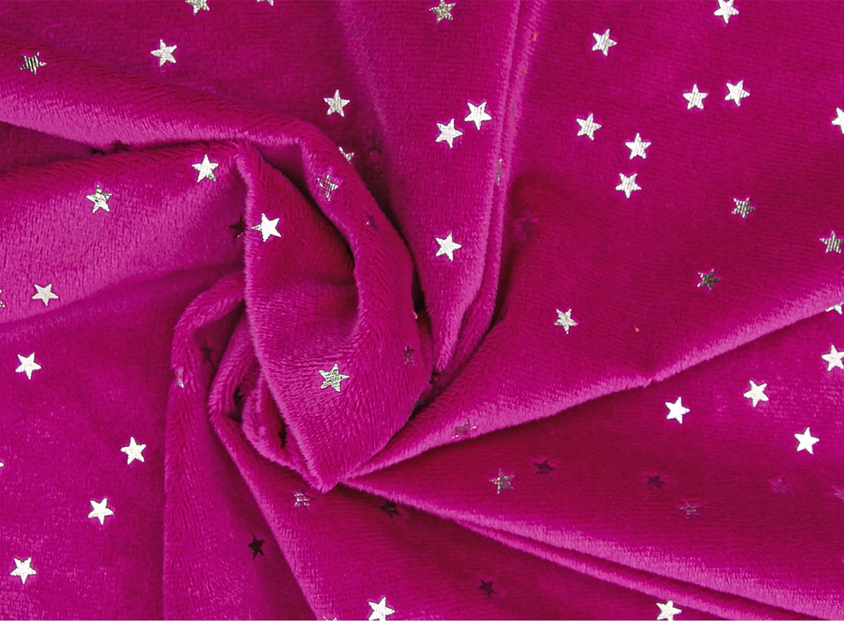 Tela de peluche microvelboa estrellas 1.5 mm 9068