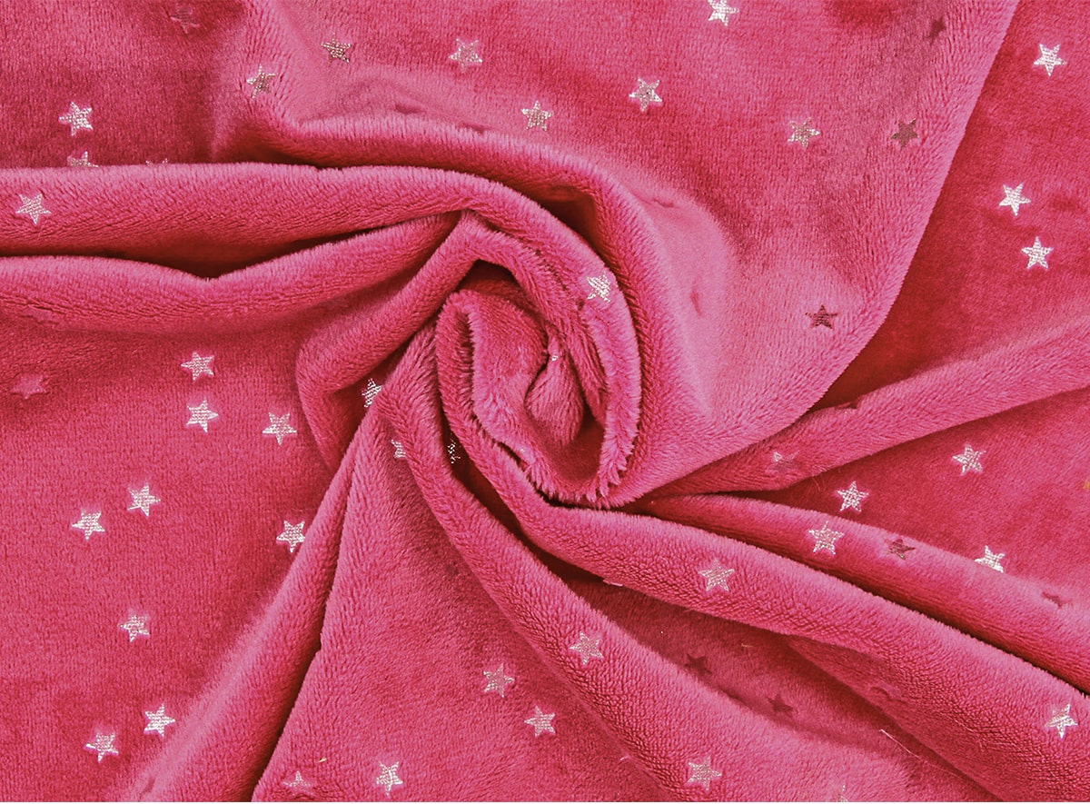 Tela de peluche microvelboa estrellas 1.5 mm 9068