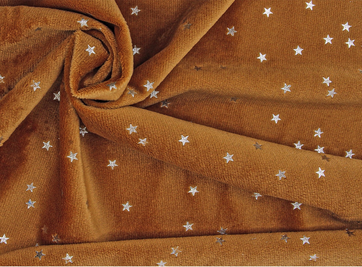 Tela de peluche microvelboa estrellas 1.5 mm 9068